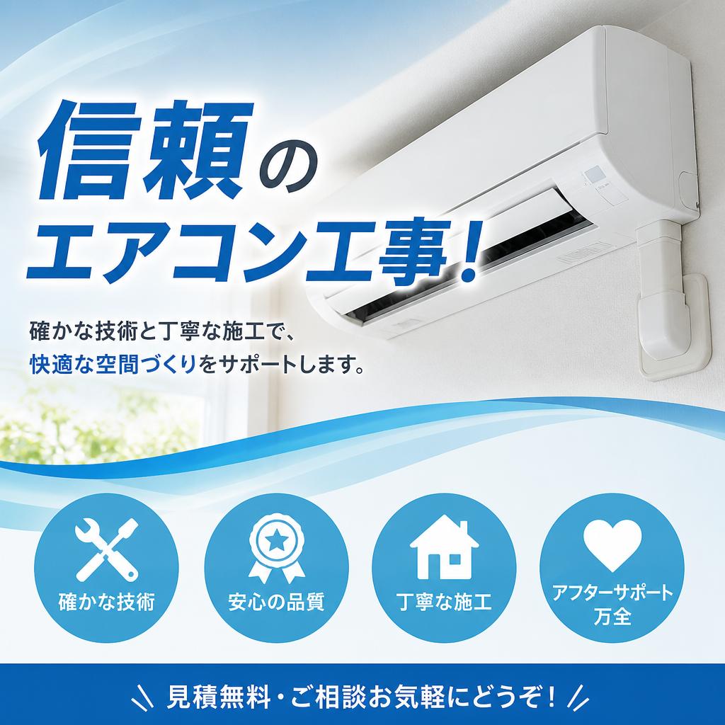 信頼のエアコン工事！