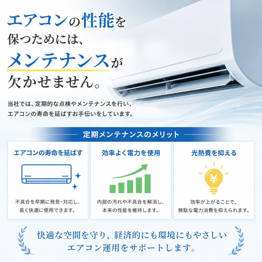 定期的なメンテナンスでエアコンを長持ちさせよう