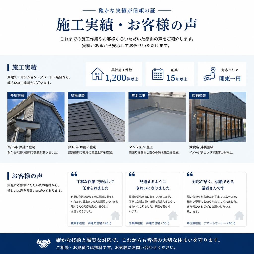 お客様の声と実績