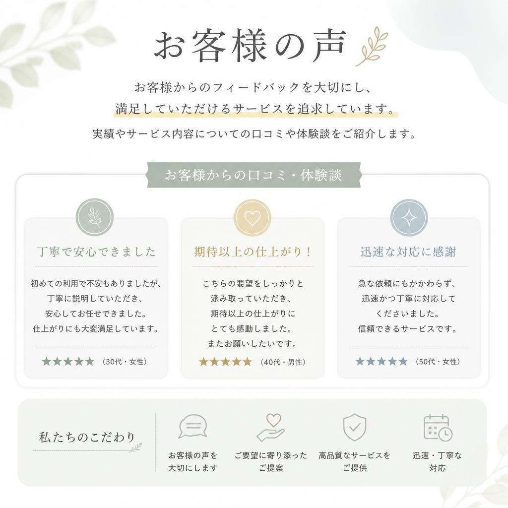 お客様の声に耳を傾けて