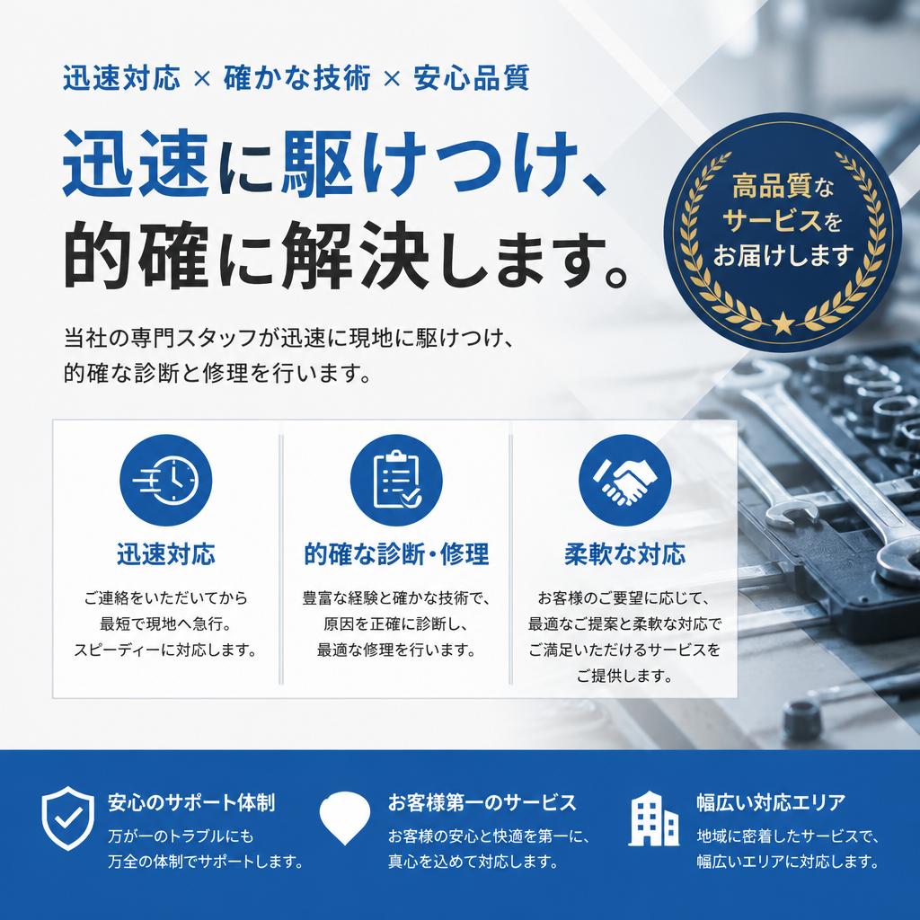 迅速な対応と高品質なサービス