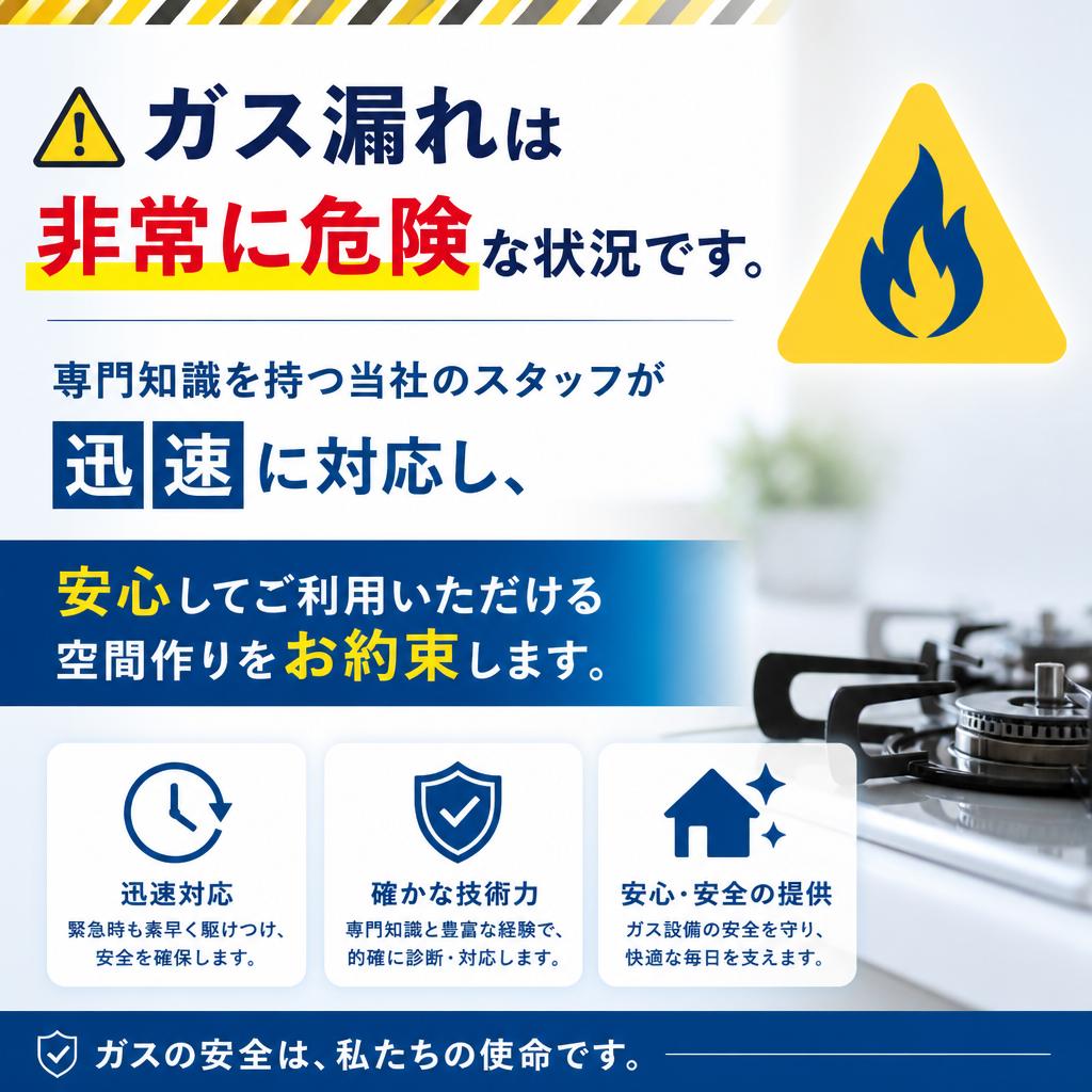 ガス漏れ修理での安全保障