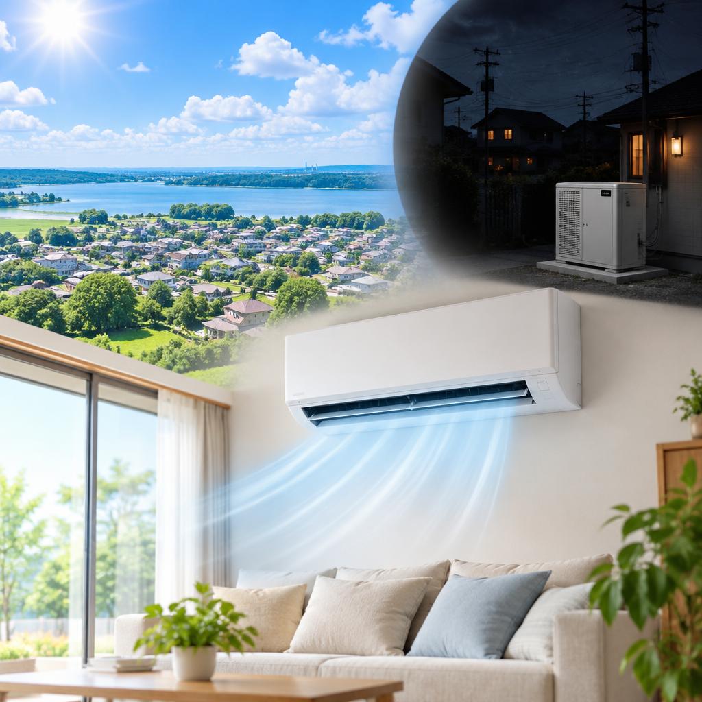 阿見町の夏も、もしもの停電時も。安全なエアコン設置で、家族に続く快適を。